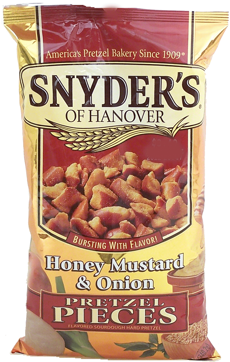 Snyder's Of Hanover  honey mustard & onion pretzel pieces flavored sourdough hard pretzels Full-Size Picture